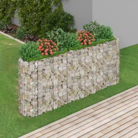 Gabionenbett aus verzinktem Eisen, 260 x 50 x 100 cm von vidaXL, Töpfe und Pflanzgefäße - Ref: Foro24-152034, Preis: 98,12 €,...