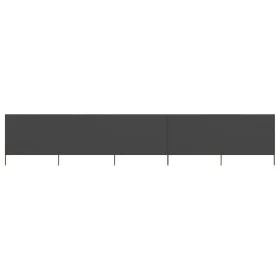 5-panel beach windbreaker anthracite gray fabric 600x80 cm by vidaXL, Umbrellas - Ref: Foro24-47156, Price: 49,46 €, Discount: %