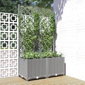 Pflanzgefäß mit Gitter PP hellgrau 80x40x136 cm von vidaXL, Töpfe und Pflanzgefäße - Ref: Foro24-153272, Preis: 109,51 €, Rab...