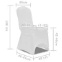 Elastischer Stuhlbezug 4 Einheiten weiß von vidaXL, Abdeckungen - Ref: Foro24-131408, Preis: 18,76 €, Rabatt: %