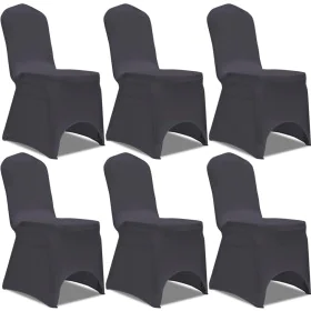 Elastic chair cover 6 units anthracite gray by vidaXL, Covers - Ref: Foro24-131412, Price: 20,44 €, Discount: %