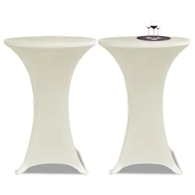 2 cremefarbene Tischdecken für Stehtische - 60 cm Durchmesser von vidaXL, Abdeckungen - Ref: Foro24-241207, Preis: 24,96 €, R...