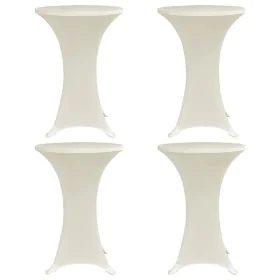 Elastische Tischdecke für hohe Tische, 4 Stück, Farbe Creme, Ø60 cm. von vidaXL, Abdeckungen - Ref: Foro24-279074, Preis: 41,...