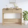Mesa consola de madera contrachapada roble Sonoma 90x36x75 cm by vidaXL, Side tables - Ref: Foro24-811334, Price: 50,97 €, Di...