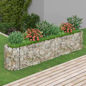 Galvanized iron gabion bed 260x50x50 cm by vidaXL, Pots and planters - Ref: Foro24-152026, Price: 85,72 €, Discount: %