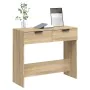 Mesa consola de madera contrachapada roble Sonoma 90x36x75 cm by vidaXL, Side tables - Ref: Foro24-811334, Price: 50,97 €, Di...