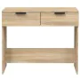 Mesa consola de madera contrachapada roble Sonoma 90x36x75 cm by vidaXL, Side tables - Ref: Foro24-811334, Price: 50,97 €, Di...