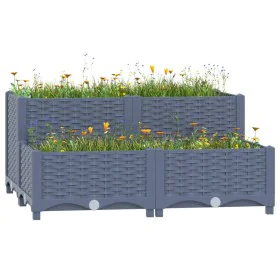 Blumenbeet aus Polypropylen 80x80x38 cm von vidaXL, Töpfe und Pflanzgefäße - Ref: Foro24-310409, Preis: 72,08 €, Rabatt: %