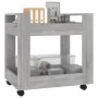 Carrito de escritorio contrachapada gris Sonoma 60x45x60 cm de vidaXL, Carros e islas - Ref: Foro24-816606, Precio: 44,09 €, ...