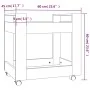 Carrito de escritorio contrachapada gris Sonoma 60x45x60 cm de vidaXL, Carros e islas - Ref: Foro24-816606, Precio: 44,09 €, ...