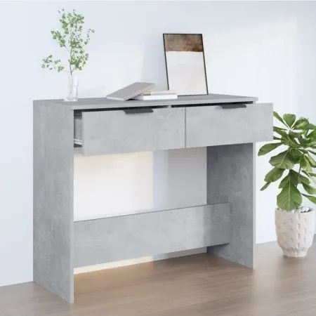 Concrete gray plywood console table 90x36x75 cm by vidaXL, Side tables - Ref: Foro24-811335, Price: 44,41 €, Discount: %