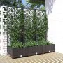 Planter with black PP trellis 120x40x121.5cm by vidaXL, Pots and planters - Ref: Foro24-318272, Price: 107,22 €, Discount: %