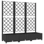 Planter with black PP trellis 120x40x121.5cm by vidaXL, Pots and planters - Ref: Foro24-318272, Price: 107,22 €, Discount: %
