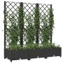 Planter with black PP trellis 120x40x121.5cm by vidaXL, Pots and planters - Ref: Foro24-318272, Price: 107,22 €, Discount: %