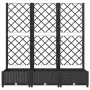 Planter with black PP trellis 120x40x121.5cm by vidaXL, Pots and planters - Ref: Foro24-318272, Price: 107,22 €, Discount: %
