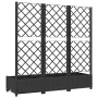 Planter with black PP trellis 120x40x121.5cm by vidaXL, Pots and planters - Ref: Foro24-318272, Price: 107,22 €, Discount: %