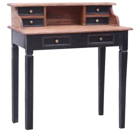 Escritorio con cajones madera maciza de caoba 90x50x101 cm de vidaXL, Escritorios - Ref: Foro24-283910, Precio: 312,58 €, Des...