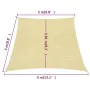 Toldo de vela HDPE beige 160 g/m² 3/4x3 m de vidaXL, Sombrillas - Ref: Foro24-311159, Precio: 37,86 €, Descuento: %