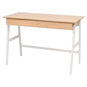 Escritorio 110x55x75 cm color roble y blanco by vidaXL, Desks - Ref: Foro24-245722, Price: 87,28 €, Discount: %