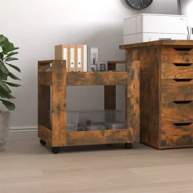 Smoked oak plywood desk cart 60x45x60 cm by vidaXL, Cars and islands - Ref: Foro24-816605, Price: 41,67 €, Discount: %