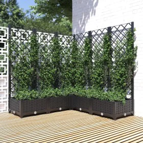 Pflanzgefäß mit Gitter PP schwarz 120x120x121,5 cm von vidaXL, Töpfe und Pflanzgefäße - Ref: Foro24-318276, Preis: 151,99 €, ...