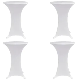 Elastic tablecloth for high table 4 units white Ø60 cm by vidaXL, Covers - Ref: Foro24-279068, Price: 35,72 €, Discount: %