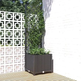 Jardinera con enrejado PP negro 40x40x136 cm de vidaXL, Maceteros y jardineras - Ref: Foro24-318269, Precio: 59,41 €, Descuen...