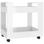 Carrito de escritorio contrachapada blanco brillo 60x45x60 cm de vidaXL, Carros e islas - Ref: Foro24-816602, Precio: 39,86 €...