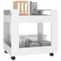 Carrito de escritorio contrachapada blanco brillo 60x45x60 cm de vidaXL, Carros e islas - Ref: Foro24-816602, Precio: 39,86 €...
