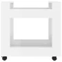 Carrito de escritorio contrachapada blanco brillo 60x45x60 cm de vidaXL, Carros e islas - Ref: Foro24-816602, Precio: 39,86 €...