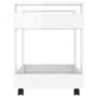 Carrito de escritorio contrachapada blanco brillo 60x45x60 cm de vidaXL, Carros e islas - Ref: Foro24-816602, Precio: 39,86 €...