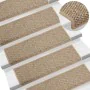 Self-adhesive sisal stair tread mat, set of 15 in beige, 65x21x4 cm by vidaXL, Stair mats - Ref: Foro24-326890, Price: 95,48 ...