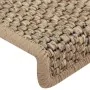 Self-adhesive sisal stair tread mat, set of 15 in beige, 65x21x4 cm by vidaXL, Stair mats - Ref: Foro24-326890, Price: 95,48 ...