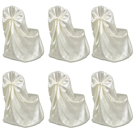 Set mit 6 cremefarbenen Bezügen für Stühle, Bankette und Hochzeiten von vidaXL, Abdeckungen - Ref: Foro24-241185, Preis: 38,9...