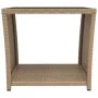 Beige synthetic rattan side table with tempered glass top by vidaXL, Garden tables - Ref: Foro24-319561, Price: 51,76 €, Disc...