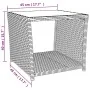 Beige synthetic rattan side table with tempered glass top by vidaXL, Garden tables - Ref: Foro24-319561, Price: 51,76 €, Disc...