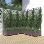 Planter with brown PP trellis 120x120x121.5 cm by vidaXL, Pots and planters - Ref: Foro24-318266, Price: 163,94 €, Discount: %