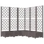 Planter with brown PP trellis 120x120x121.5 cm by vidaXL, Pots and planters - Ref: Foro24-318266, Price: 163,94 €, Discount: %