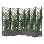 Planter with brown PP trellis 120x120x121.5 cm by vidaXL, Pots and planters - Ref: Foro24-318266, Price: 163,94 €, Discount: %