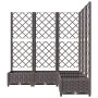 Planter with brown PP trellis 120x120x121.5 cm by vidaXL, Pots and planters - Ref: Foro24-318266, Price: 163,94 €, Discount: %