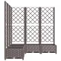 Planter with brown PP trellis 120x120x121.5 cm by vidaXL, Pots and planters - Ref: Foro24-318266, Price: 163,94 €, Discount: %