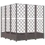 Planter with brown PP trellis 120x120x121.5 cm by vidaXL, Pots and planters - Ref: Foro24-318266, Price: 163,94 €, Discount: %