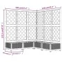 Planter with brown PP trellis 120x120x121.5 cm by vidaXL, Pots and planters - Ref: Foro24-318266, Price: 163,94 €, Discount: %