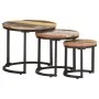 Mesitas auxiliares 3 piezas madera maciza reciclada de vidaXL, Mesas auxiliares - Ref: Foro24-320688, Precio: 96,40 €, Descue...
