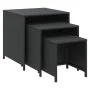Stackable tables 3 pieces black synthetic rattan by vidaXL, Side tables - Ref: Foro24-319412, Price: 78,06 €, Discount: %