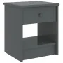 Dunkelgrauer Nachttisch aus massivem Kiefernholz, 35 x 30 x 40 cm von vidaXL, Nachttische - Ref: Foro24-322226, Preis: 37,98 ...
