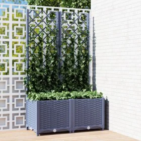 Pflanzgefäß mit Gitter PP dunkelgrau 80x40x136 cm von vidaXL, Töpfe und Pflanzgefäße - Ref: Foro24-318251, Preis: 65,44 €, Ra...