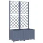 Planter with trellis PP dark gray 80x40x136 cm by vidaXL, Pots and planters - Ref: Foro24-318251, Price: 65,44 €, Discount: %