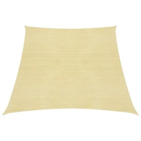 Beige HDPE sail awning 160 g/m² 4/5x3 m by vidaXL, Umbrellas - Ref: Foro24-311160, Price: 47,14 €, Discount: %