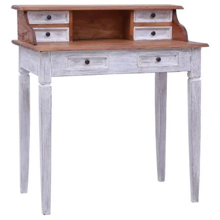 Schreibtisch mit Schubladen aus recyceltem Massivholz 90x50x101 cm von vidaXL, Schreibtische - Ref: Foro24-283911, Preis: 228...